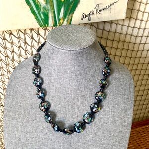 Vintage Murano Millie Fiori Glass Beaded Necklace